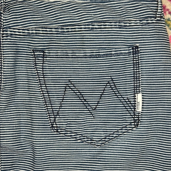 Mother Denim S.N.S Striped Jean On The Road Mini Skirt Size 27 - Picture 7 of 12